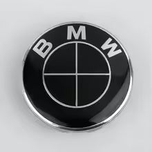 BMW Alloy Wheel Centre Caps — All Black