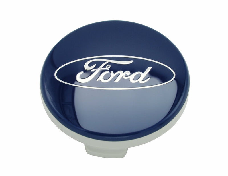 Ford Alloy Wheel Centre Caps — Blue